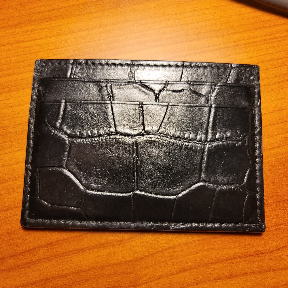 Black Gucci Crocodile Card Case